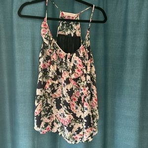 Rebecca Taylor ruffle floral silk blouse size 4